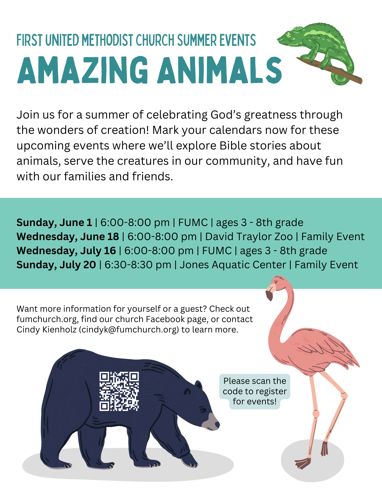 Summer 2025 Amazing Animals Flyer QR